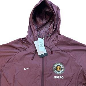 Nike FC Jacket Mens M Red Windbreaker Soccer Repel Loose Fit‎ Game DQ5202-652